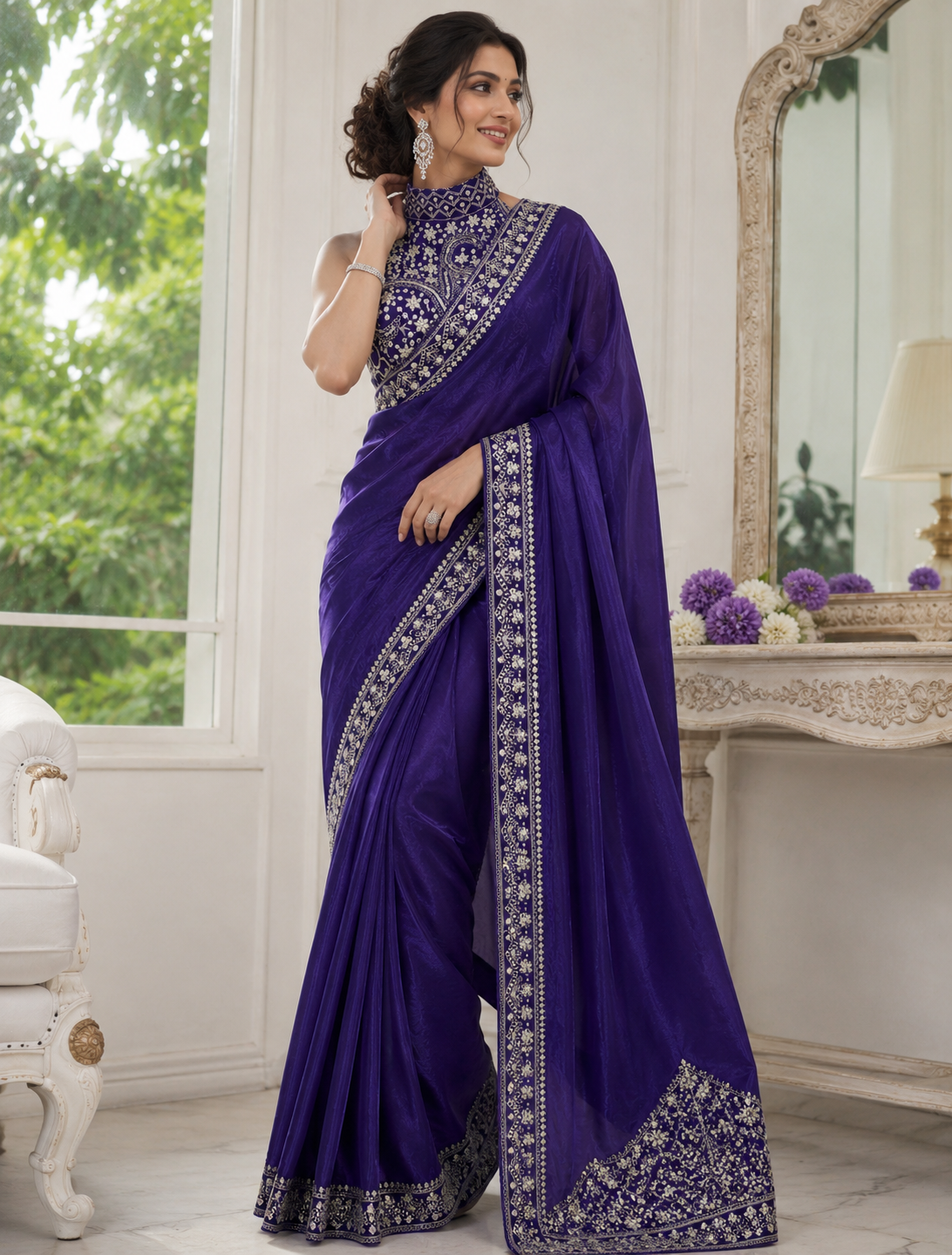 NC 5245 Black Sequin Designer Saree | Shri Kriday Clothing Party Wear