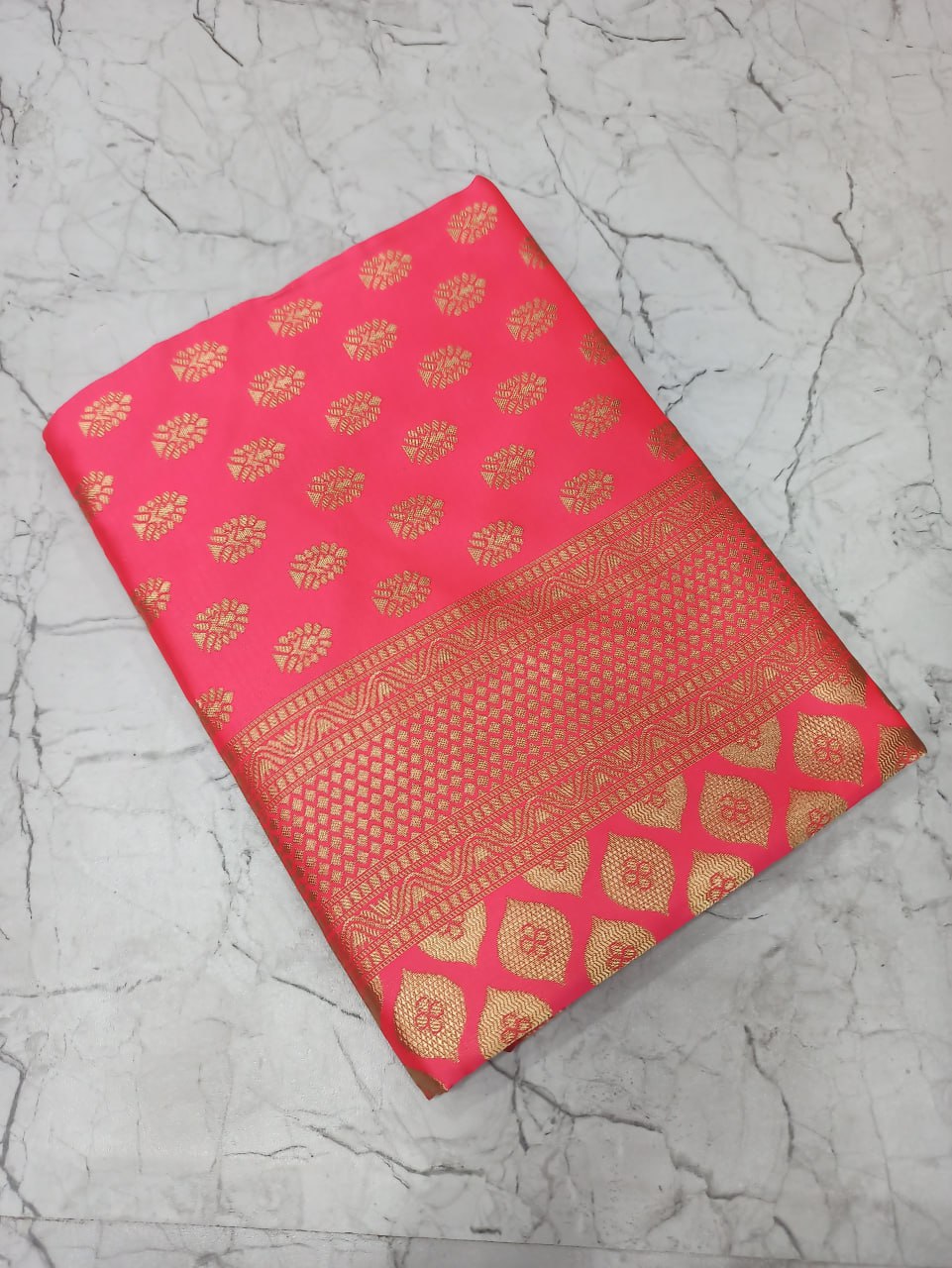 Banarasi Silk Saree with Zari Work Pink