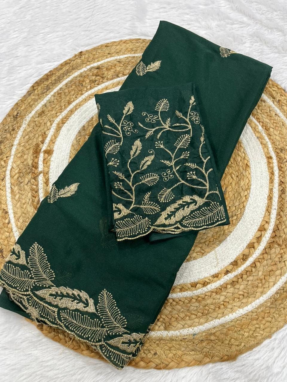 Sonakshi Star Georgette Embroidered Saree with Designer Blouse | Elegant Daily & Party Wear Saree