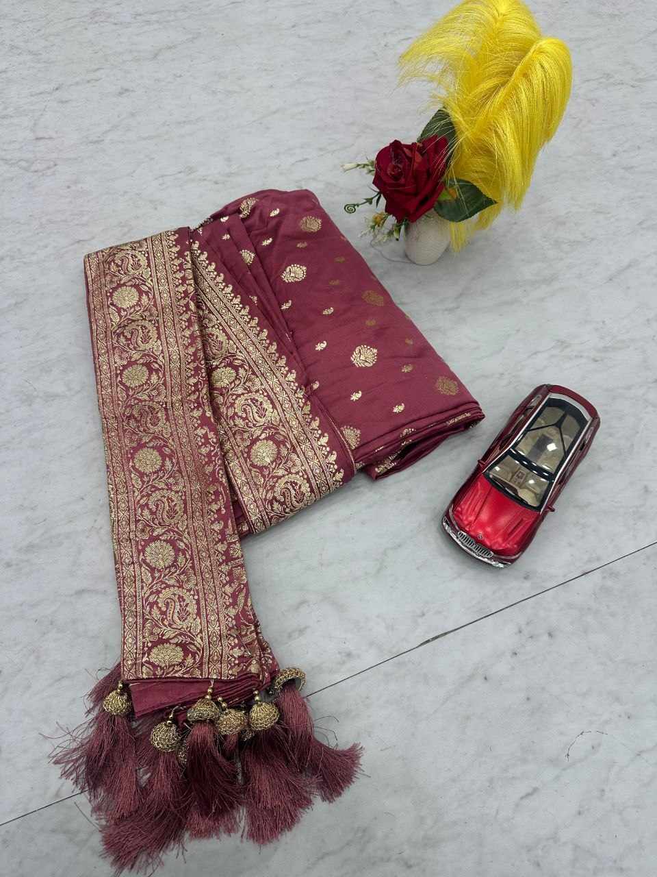 PC 577 Pure Silk Patli Saree | Readymade Festival Wear Saree with Latkan & Jacquard Blouse