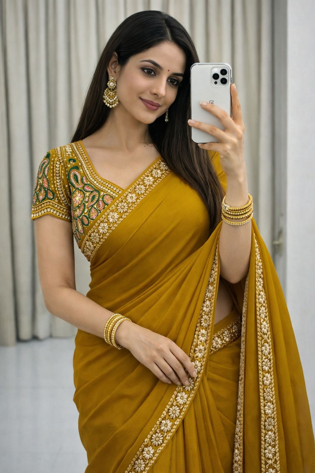 Peacock Bliss Designer Star Georgette Saree with Heavy Embroidered Peacock Blouse