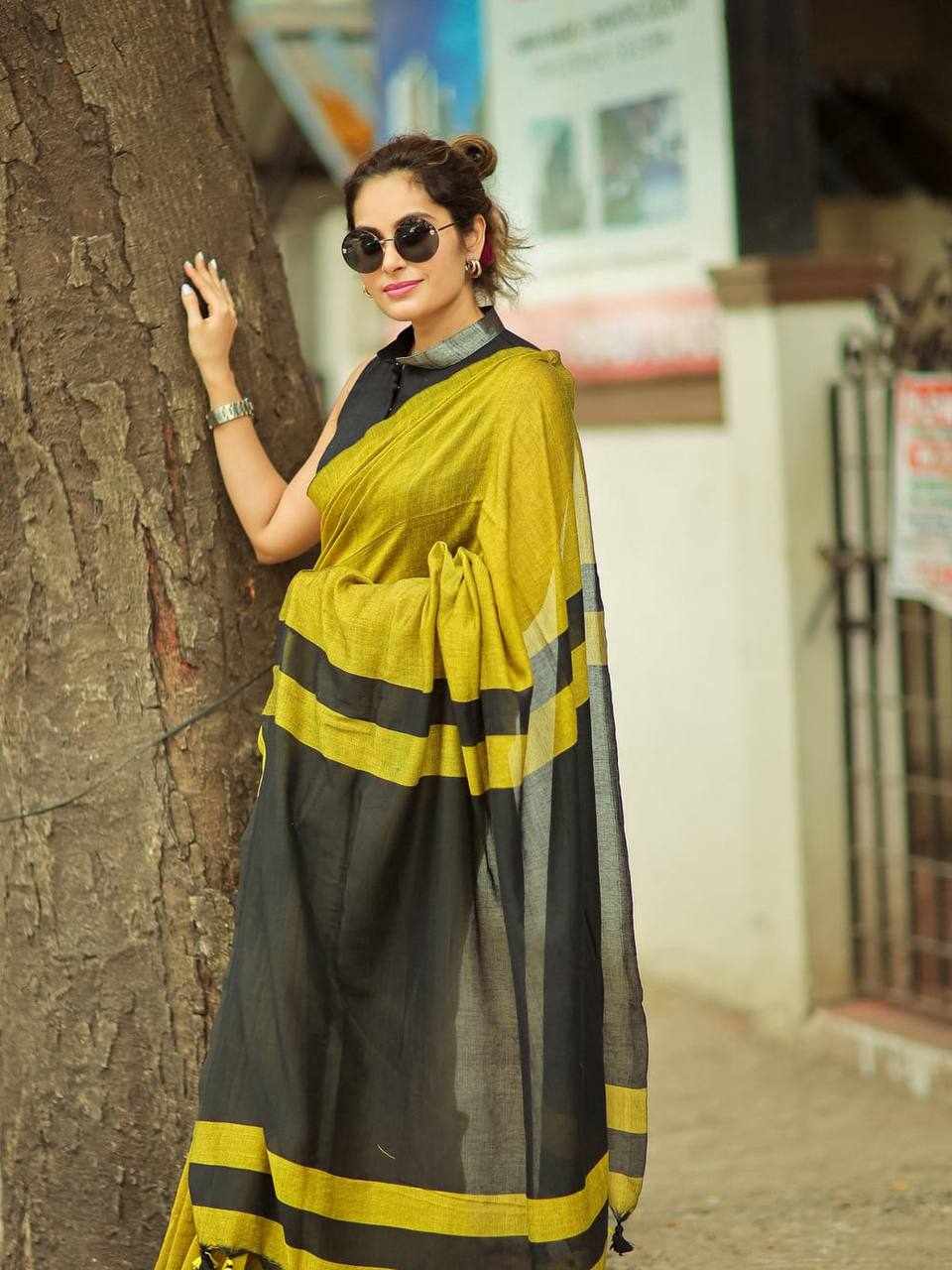 KPR 285 Beautiful Attractive Charmful Yellow Saree 💛