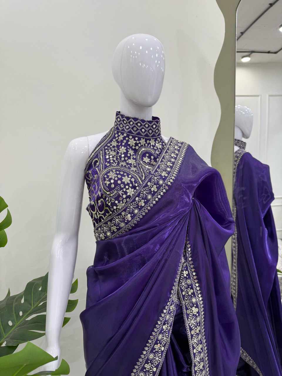 NC 5245 Black Sequin Designer Saree | Shri Kriday Clothing Party Wear