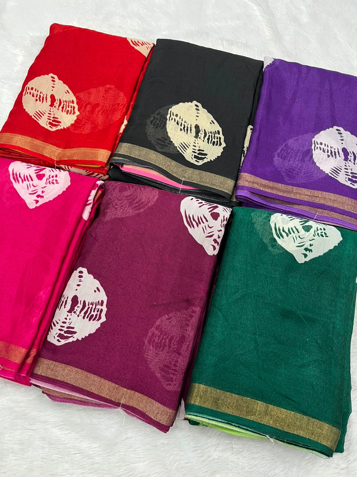 Mulmul Printed Saree – GULAB