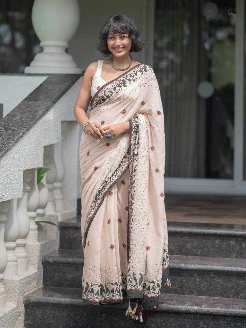 KP-W 350 New Party Wear Peach Colour Saree 🍑