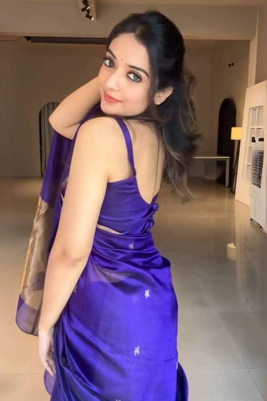 Royal Blue Silk Saree with Golden Border and Embroidered Blouse