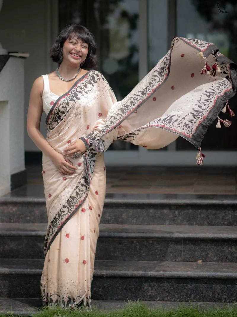 KP-W 350 New Party Wear Peach Colour Saree 🍑