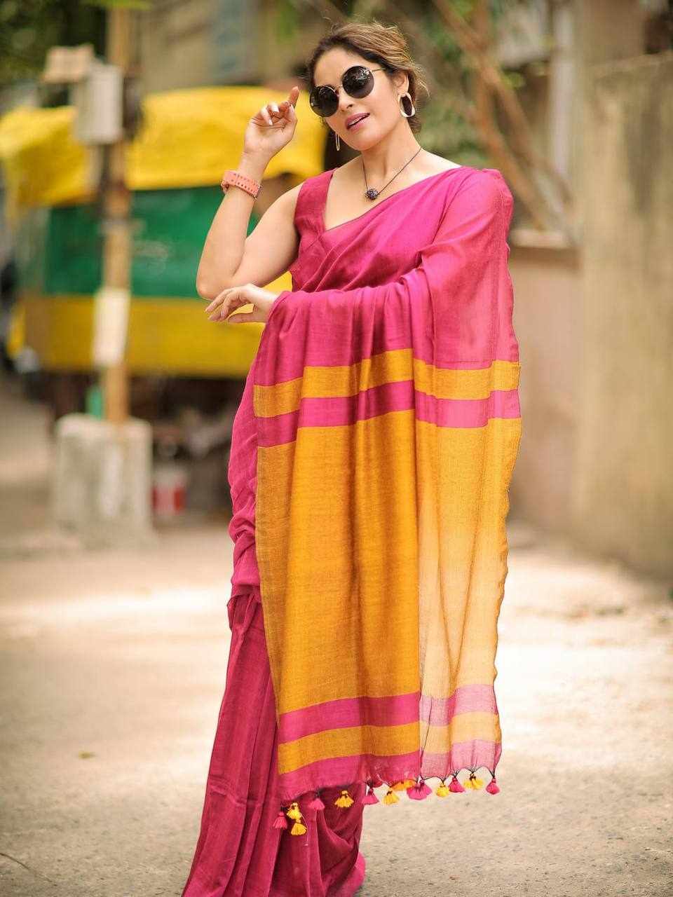 KPR 285 Beautiful Attractive Charmful Pink Saree 💗