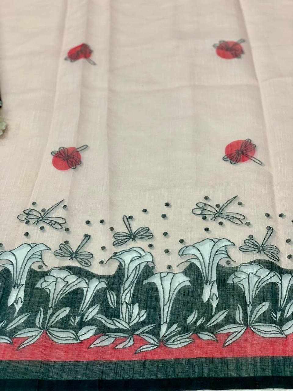 KP-W 350 New Party Wear Peach Colour Saree 🍑