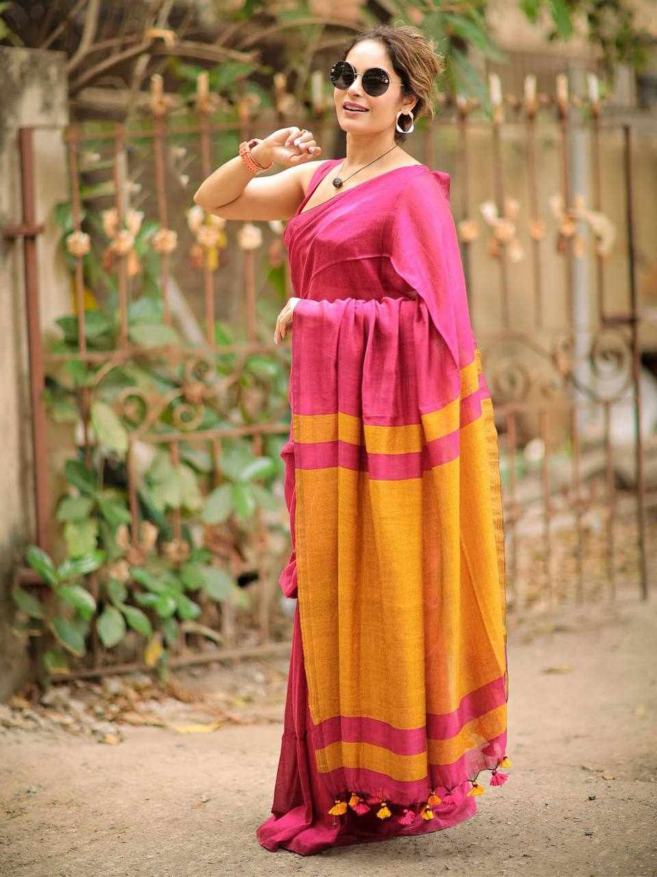 KPR 285 Beautiful Attractive Charmful Pink Saree 💗