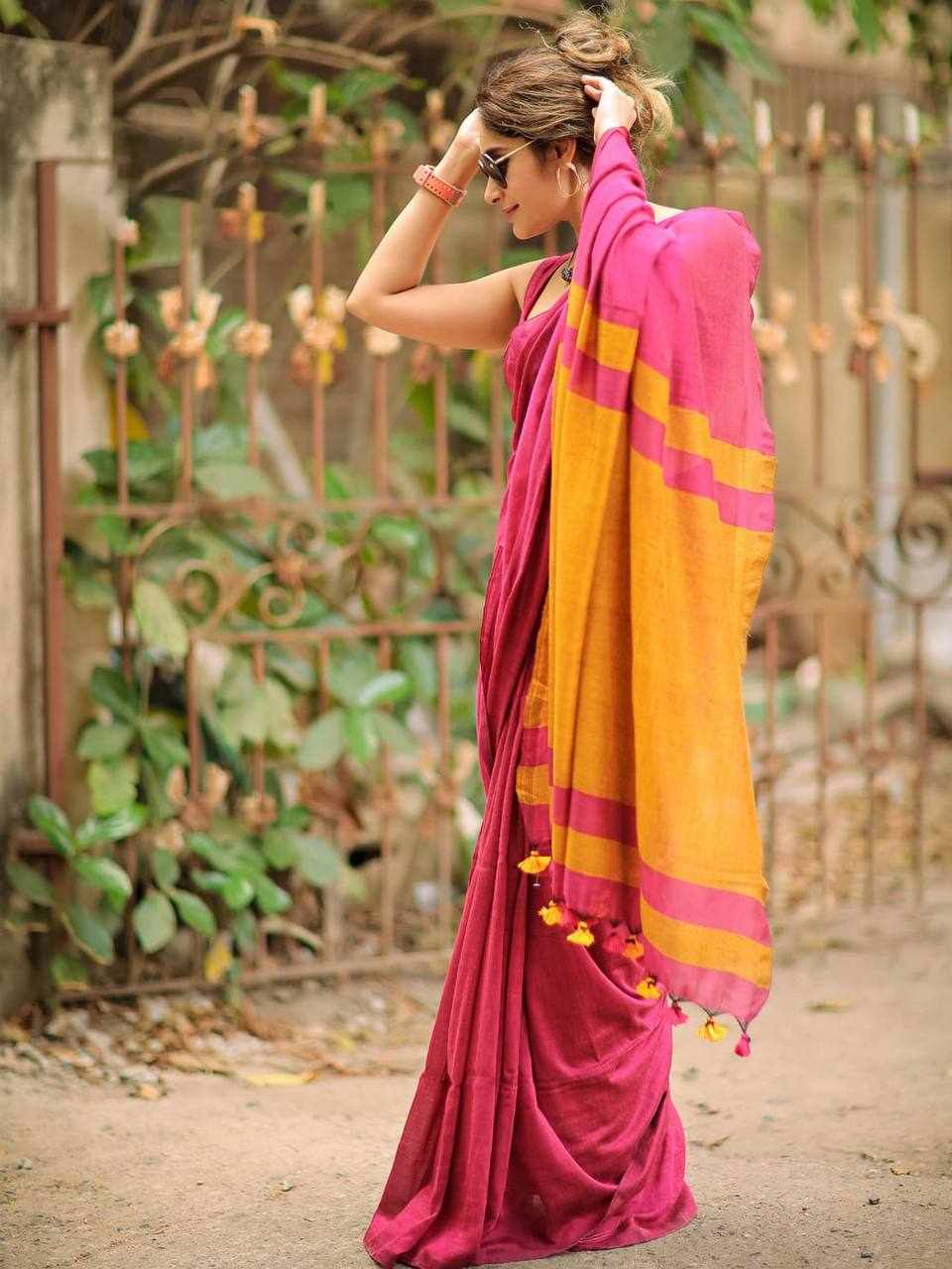 KPR 285 Beautiful Attractive Charmful Pink Saree 💗
