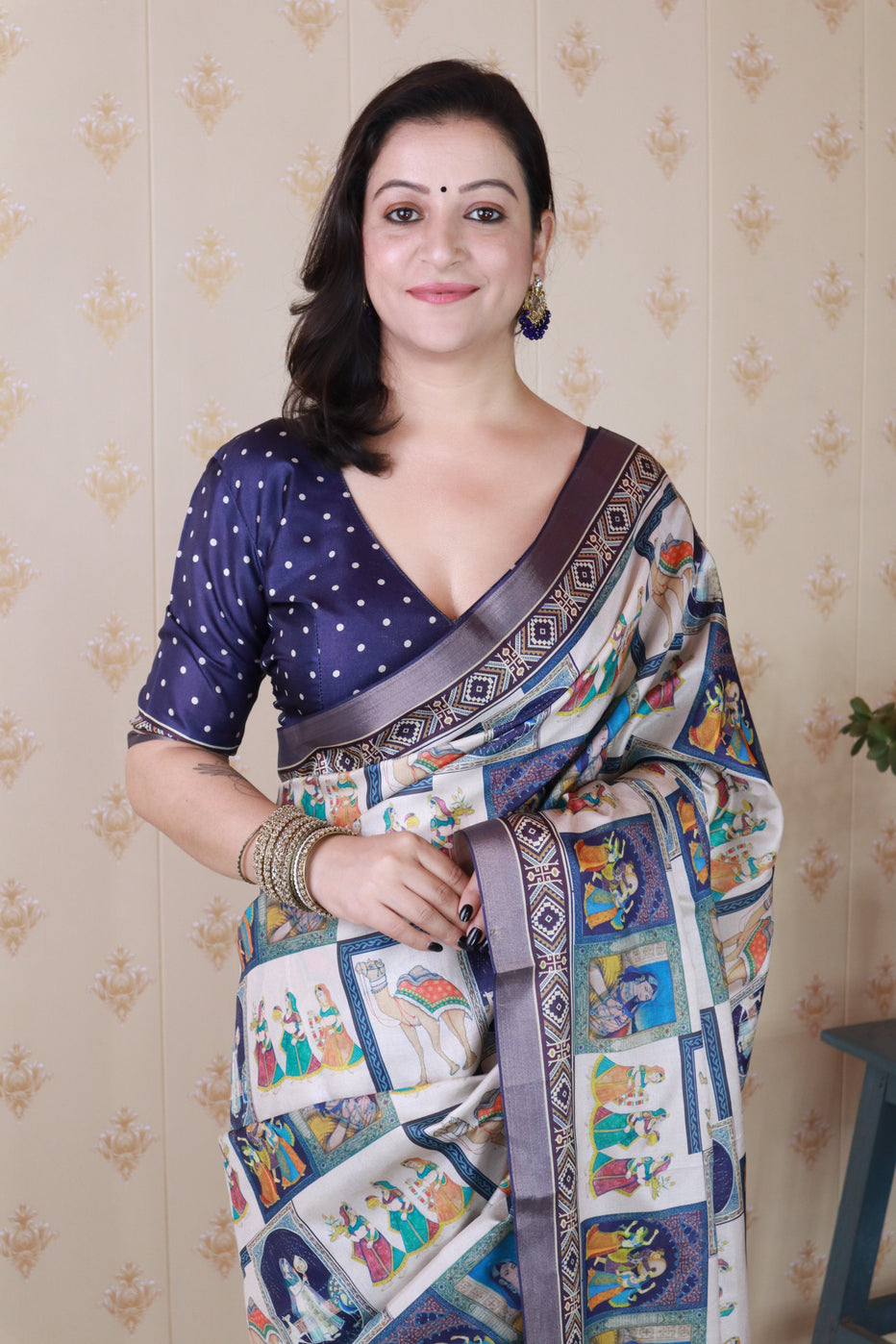 Rajgharana Ethnic Printed Blooming Mull Mull Cotton Saree