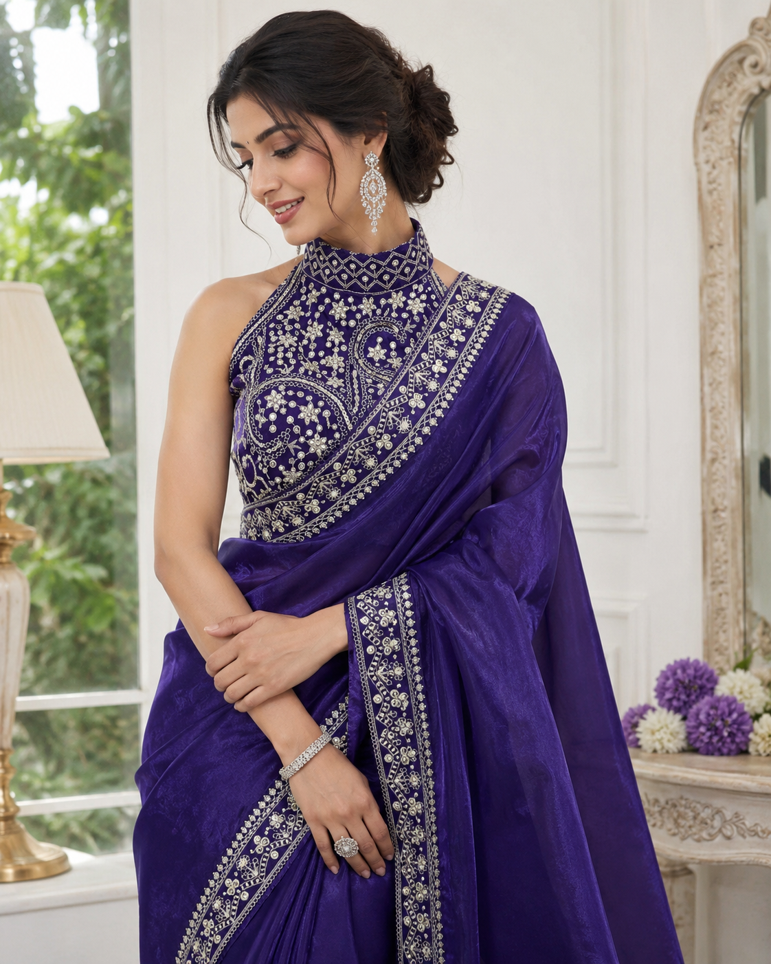 NC 5245 Black Sequin Designer Saree | Shri Kriday Clothing Party Wear