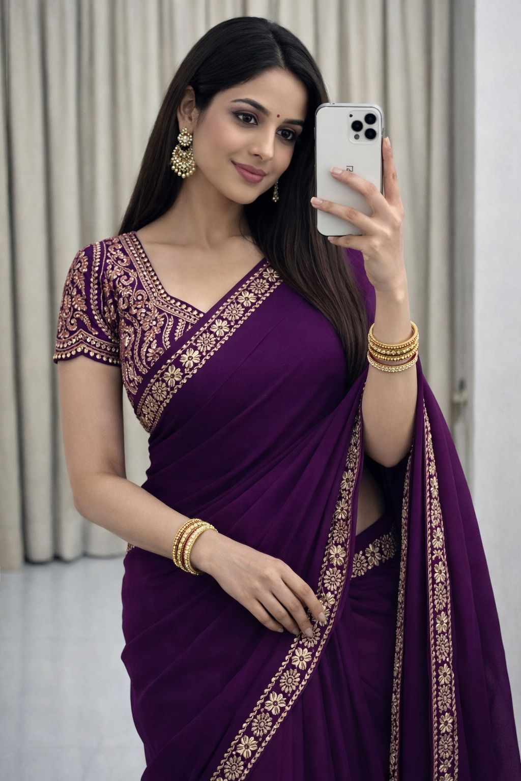 Peacock Bliss Designer Star Georgette Saree with Heavy Embroidered Peacock Blouse