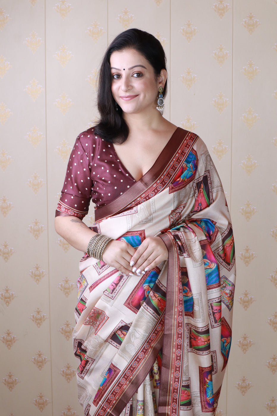 Rajgharana Ethnic Printed Blooming Mull Mull Cotton Saree