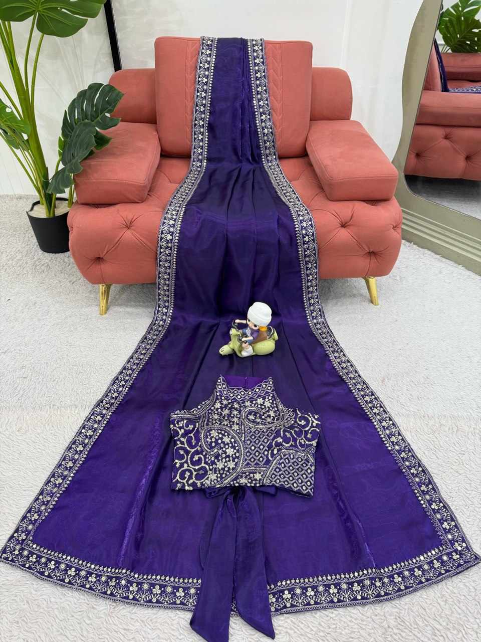 NC 5245 Black Sequin Designer Saree | Shri Kriday Clothing Party Wear