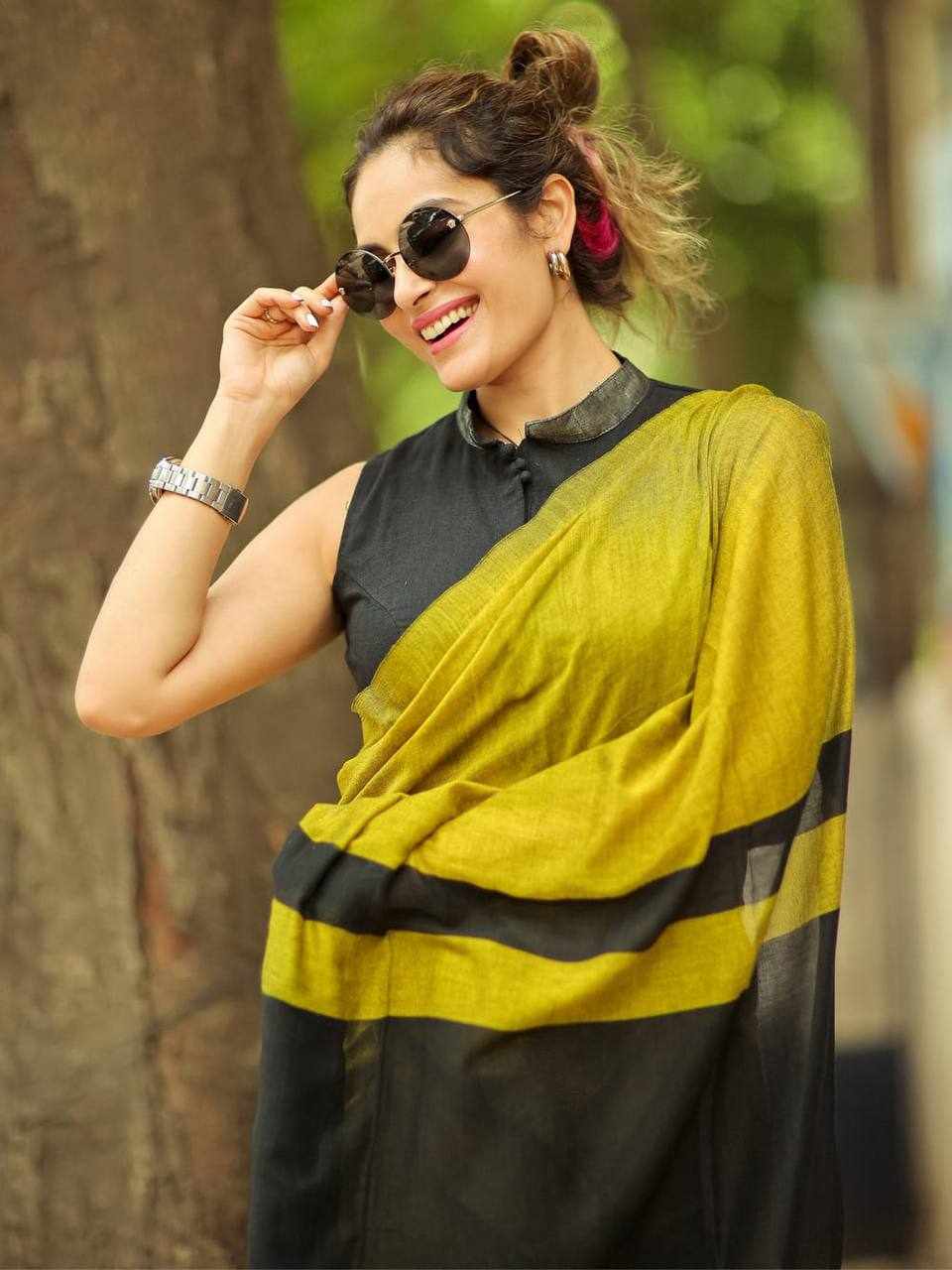 KPR 285 Beautiful Attractive Charmful Yellow Saree 💛
